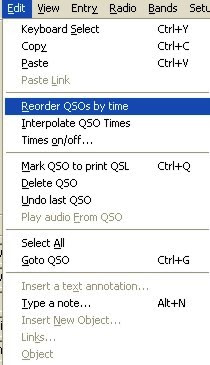 Edit Reorder QSO’s by Time