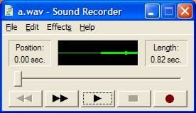 Sound Recorder — A WAV file
